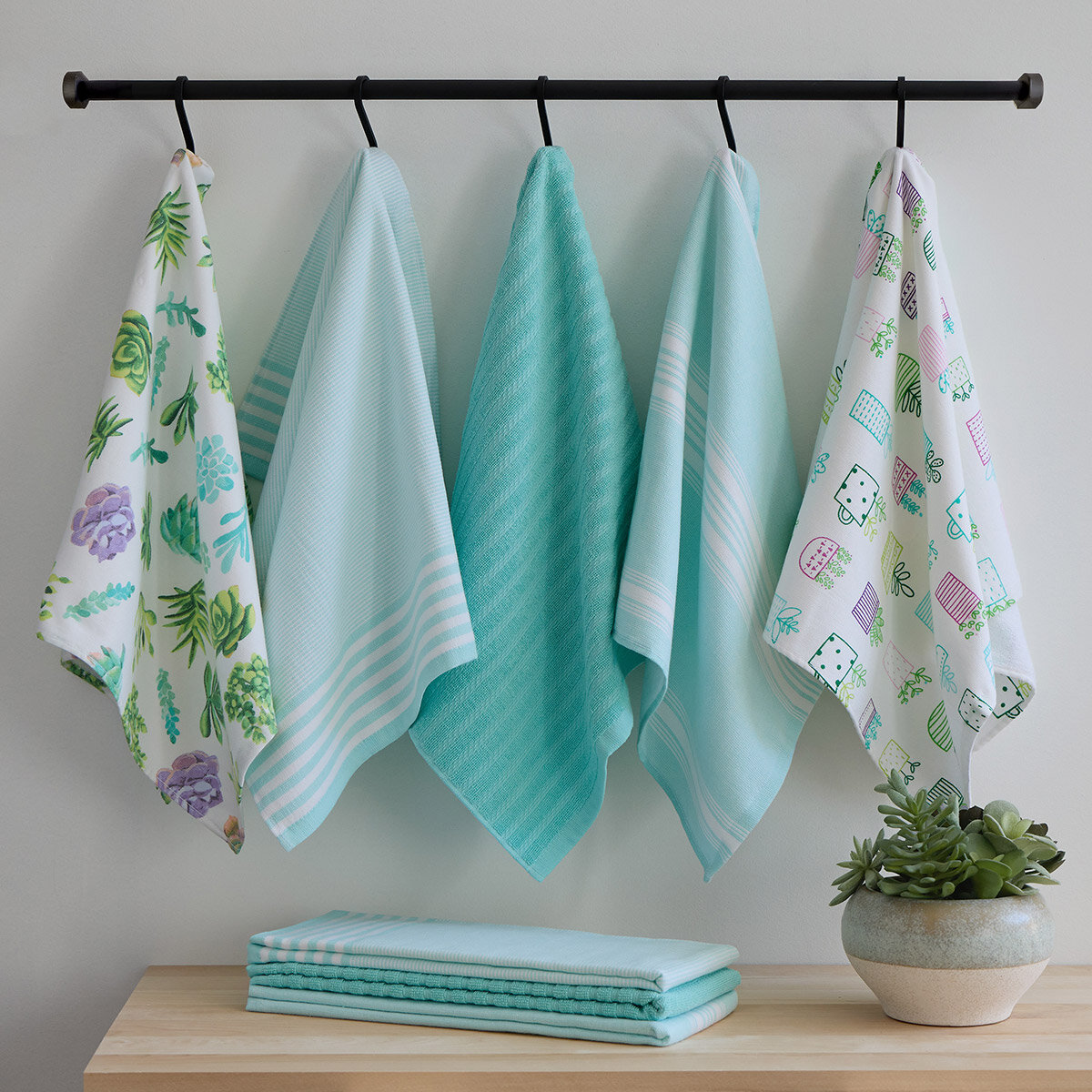 Mikasa Blue Kitchen Towels, 8 Pack Mikasa Blue Kitchen Towels, 8 Pack