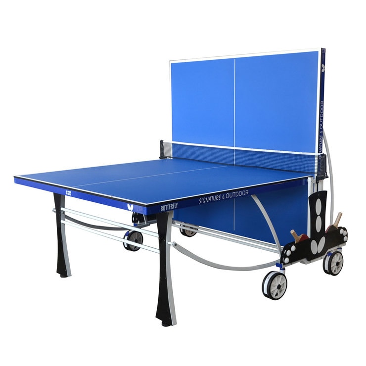 Butterfly Signature 6 Outdoor Table Tennis Table with 2 Bats, 3 Balls