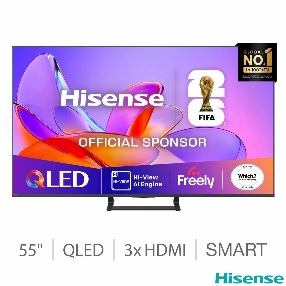 Hisense 55A7QTUK 55 Inch QLED HD Smart TV