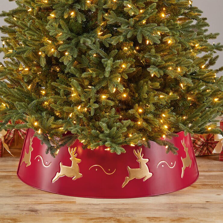 35 Inch (88.9 cm) Seasonal Metal Christmas Tree Skirt In 3 Colours