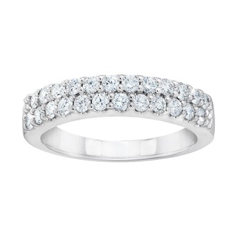 0.70ctw Round Brilliant Cut Diamond Ring, 14ct White Gold