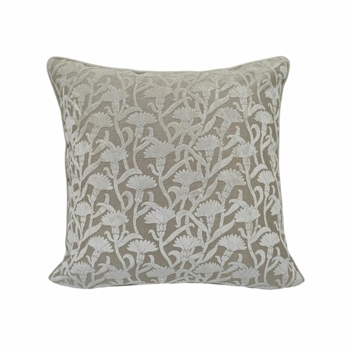 Malini Cassia Taupe Velvet Feather Fill Cushion, 50 x 50 cm
