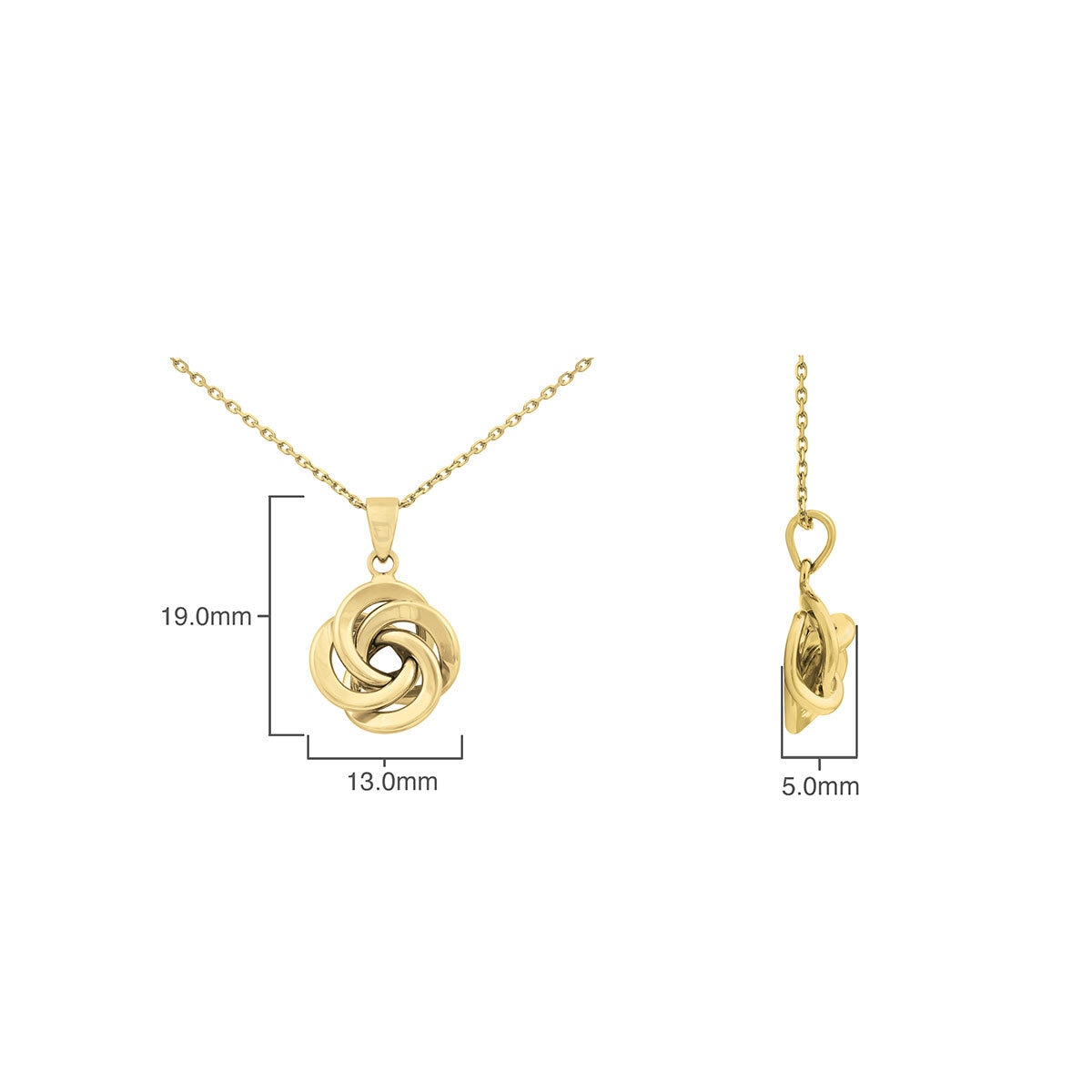 14ct Yellow Gold Love Knot Pendant Costco UK Costco UK