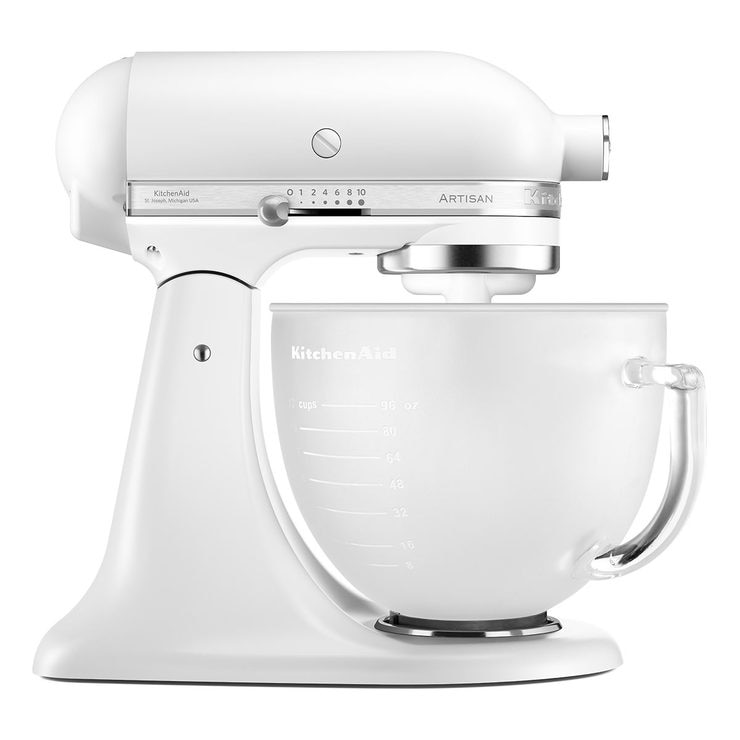 KitchenAid Artisan 4.8L TiltHead Stand Mixer Pearl White 5KSM156BFP