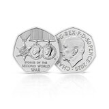 Stories of WWII 50p BU Coin and Stamps Coin Cover from Royal Mail® and The Royal Mint