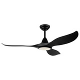 Eglo Cirali 3 Blade (132cm) Indoor Ceiling Fan with DC Motor, LED Light and Remote Control in Black 