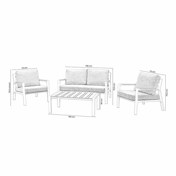 Norfolk Leisure Stratton 4 Piece Patio Set