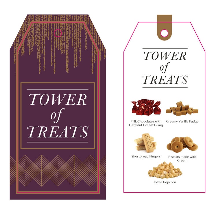 Festive Tower of Treats in Gold