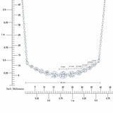 1.00ctw Round Brilliant Cut Diamond Necklace,14ct White Gold