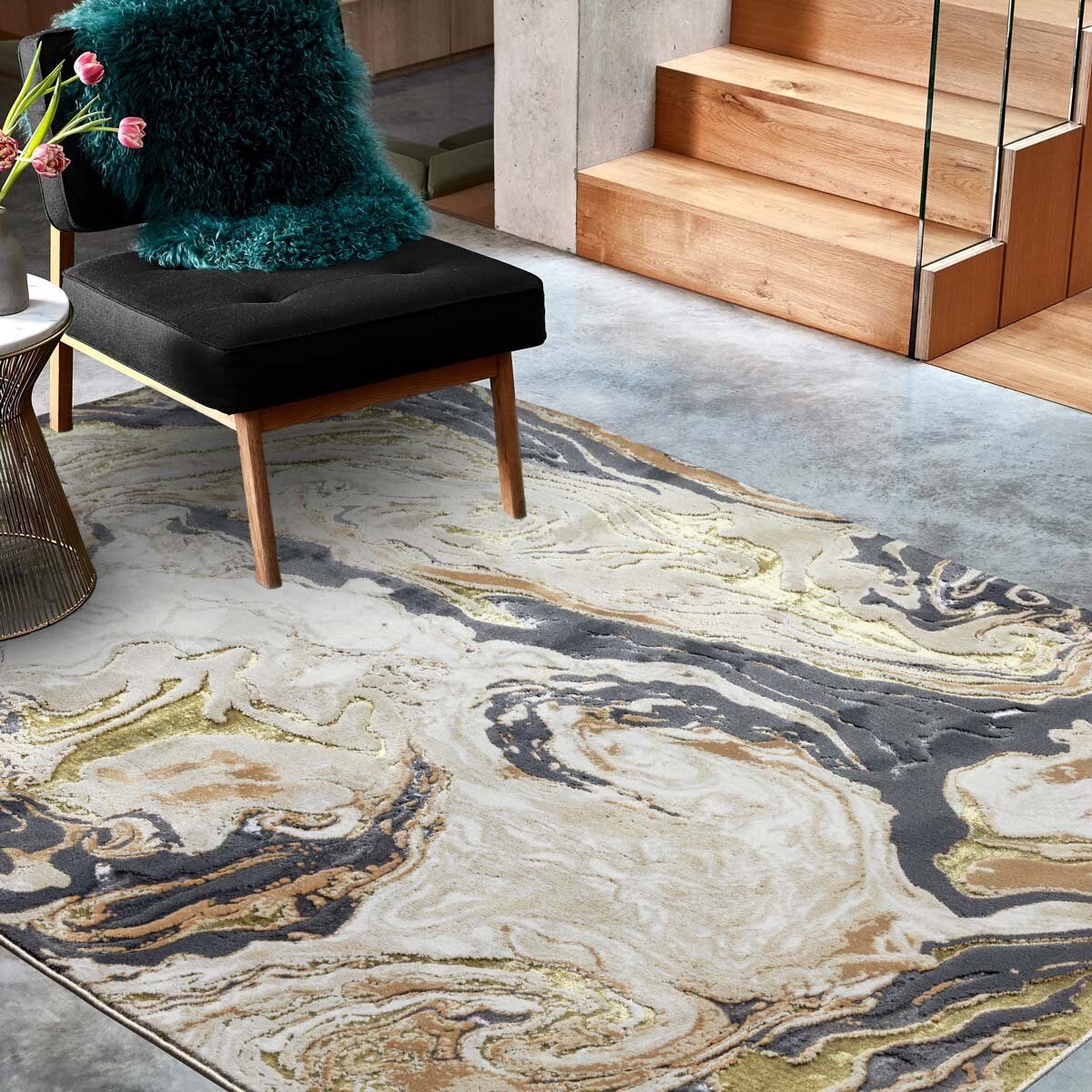 Asiatic Aurora Marble Rug