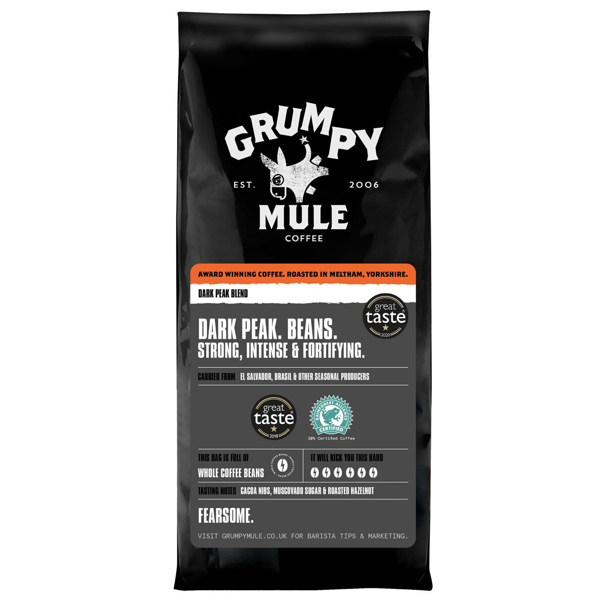Grumpy Mule Dark Peak Coffee Beans, 1kg