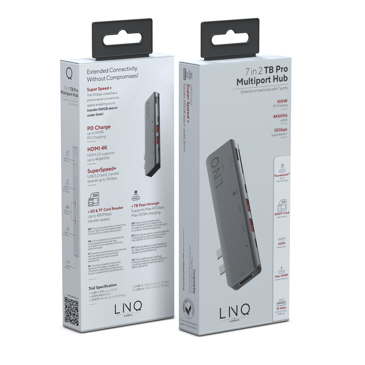 Packaging for LINQ 7in2 PRO USB-C Macbook® TB Multiport Hub