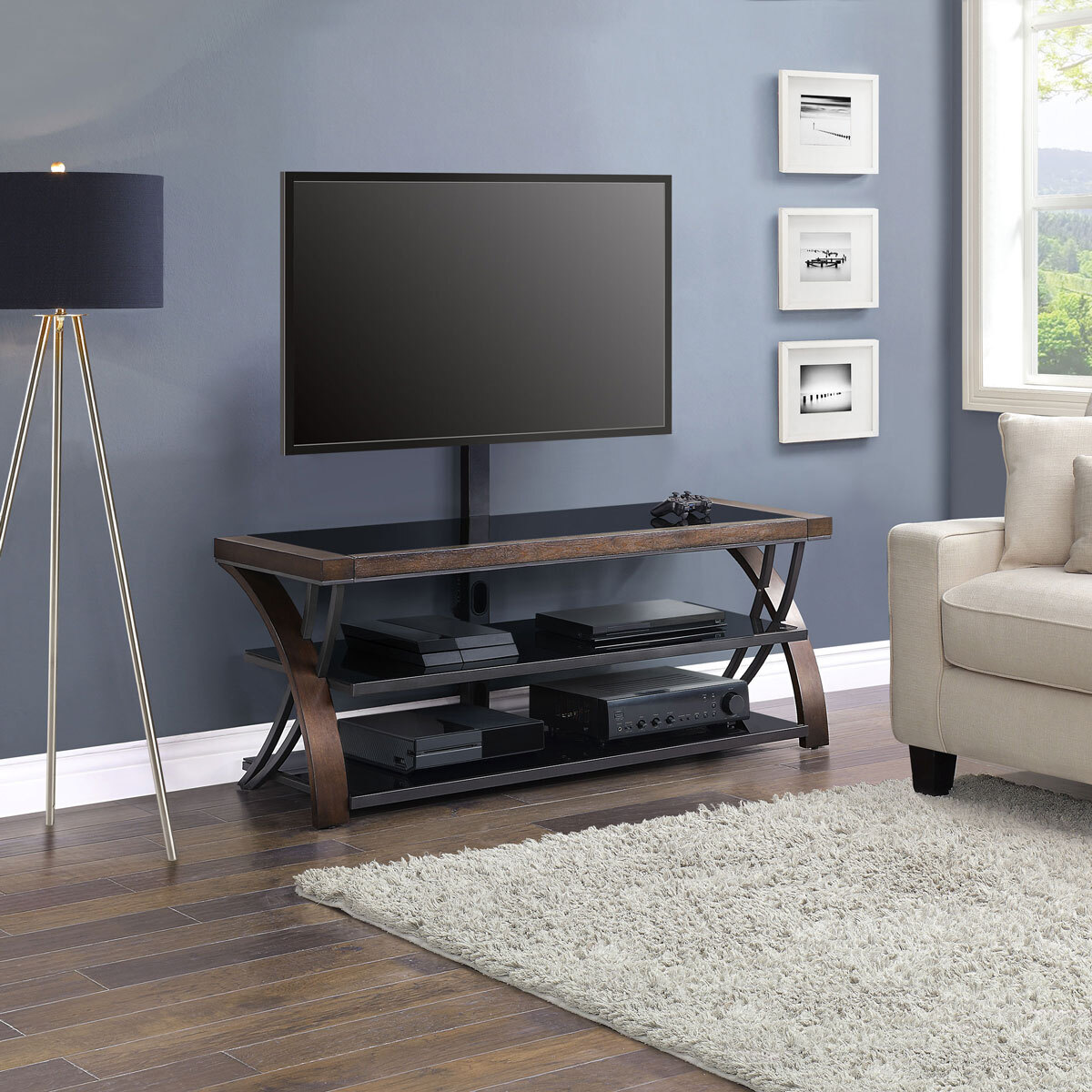 Bayside Furnishings Burkedale 3in1 TV Stand for TVs Up to 65" Costco UK