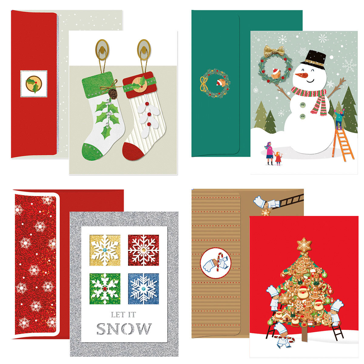 white background image of card assortment