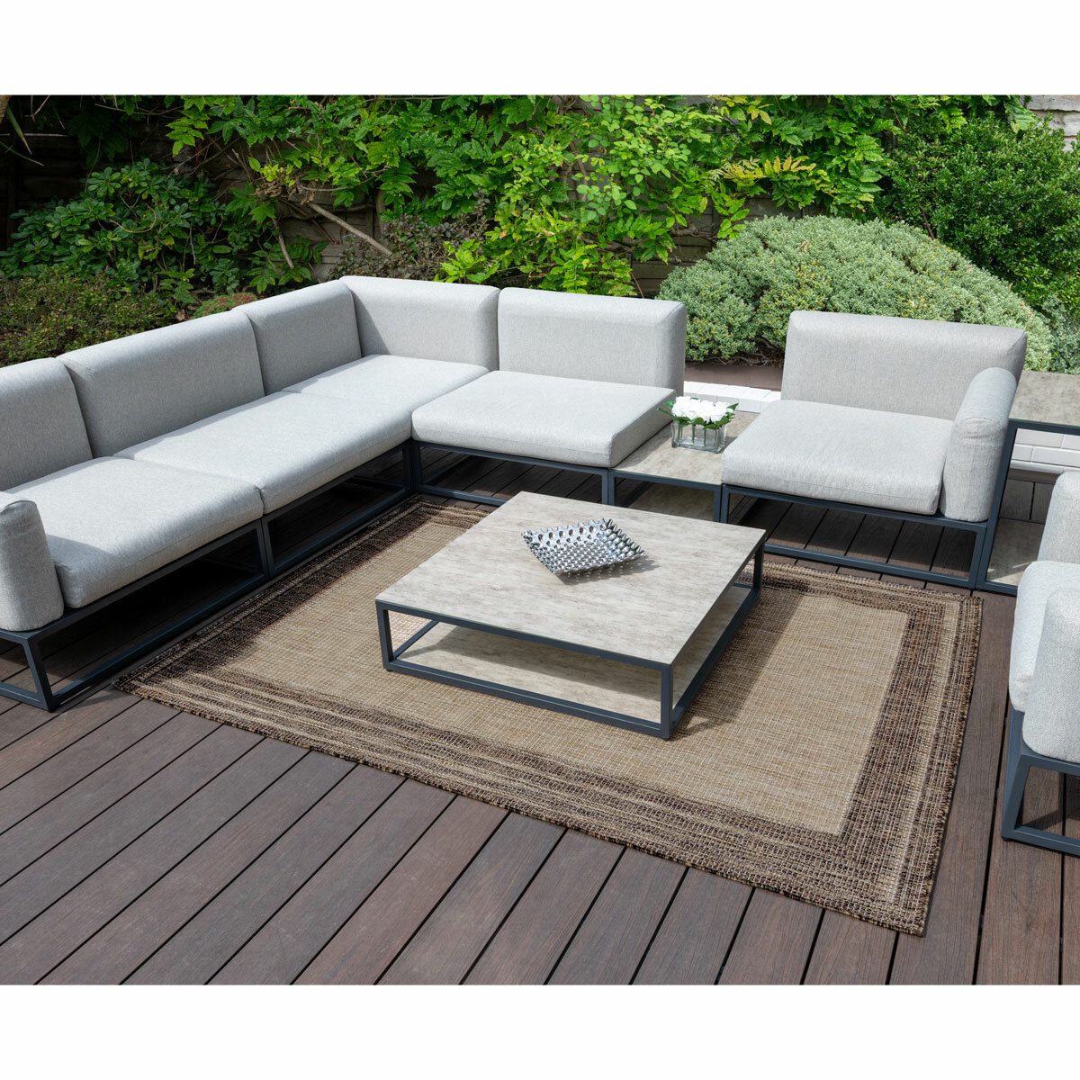 Concept Looms Sumac Beige Brown Indoor Outdoor Rug, in 3 Sizes
