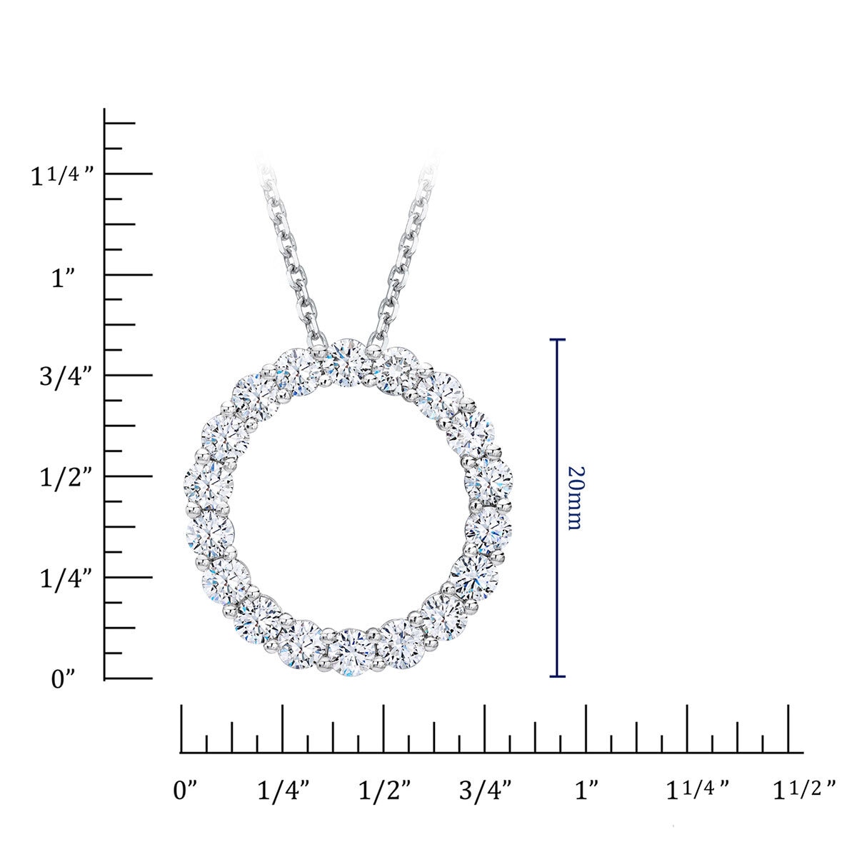 1.50ctw Circle Pendant