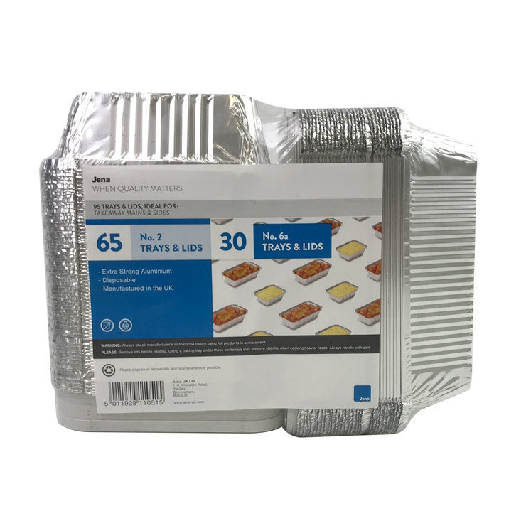 Jena Mixed Foil Trays and Lids, Pack of 95 Costco UK