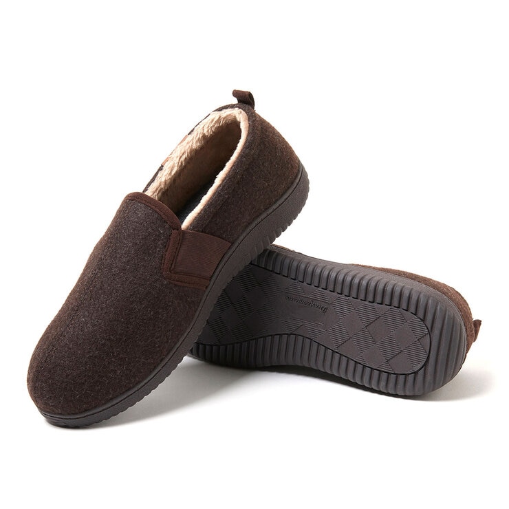 Dearfoam Mens Felted Closed Back Slipper