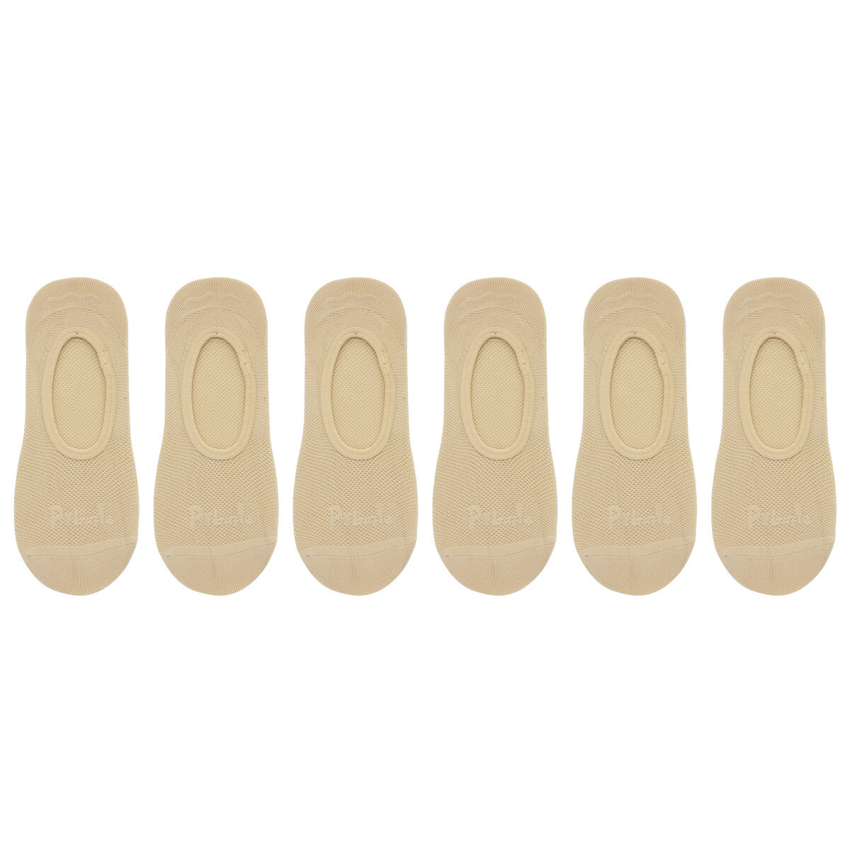 Pringle Men's 2 x 3 Pack Invisible Socks in Beige, Size 7-11
