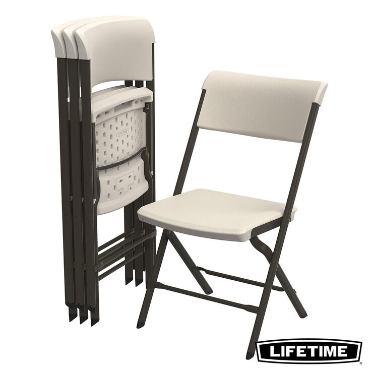 Lifetime Bypass Commercial Grade Folding Chairs, 4 Pack