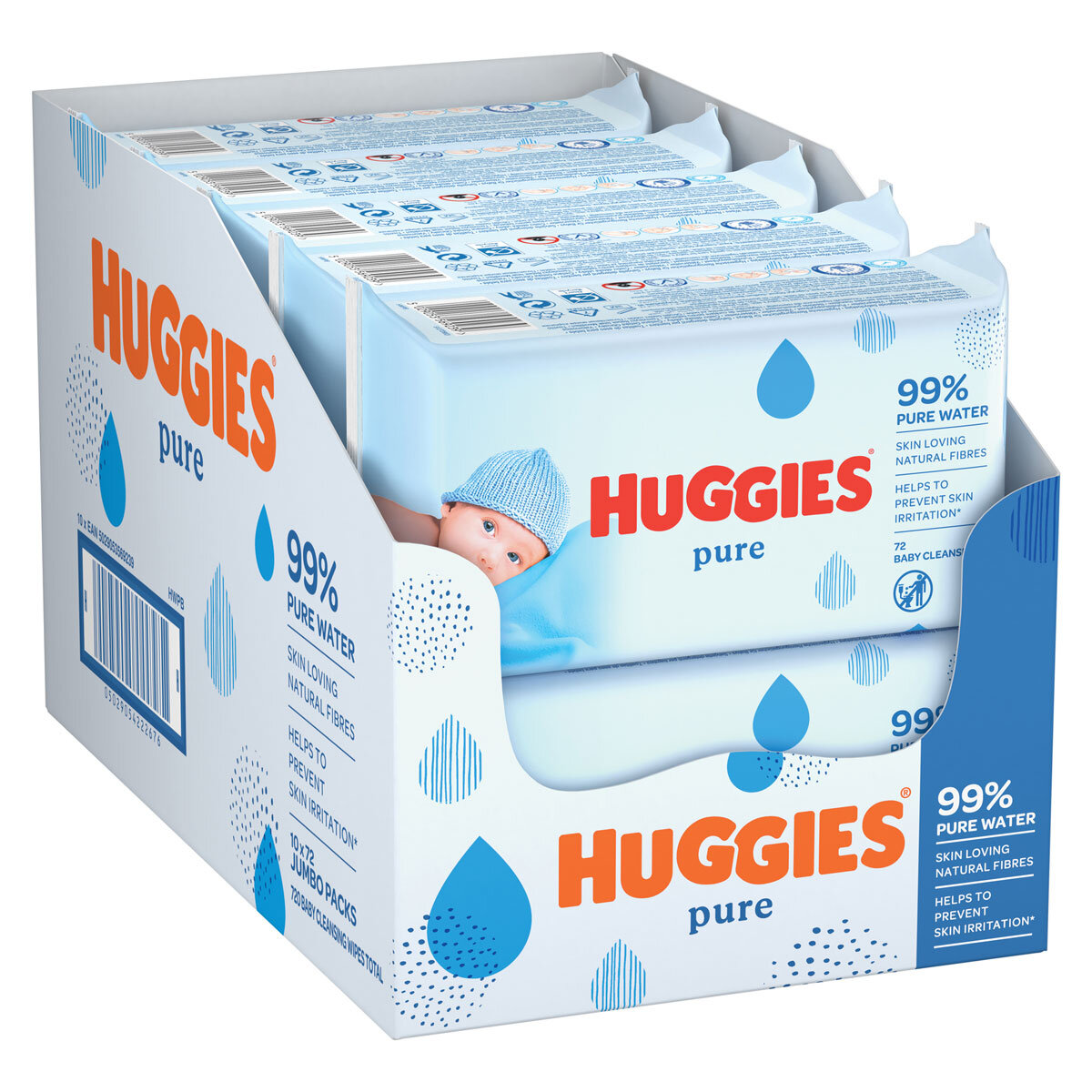 Huggies Pure Baby Wipes, 10 x Wipes | Costco UK