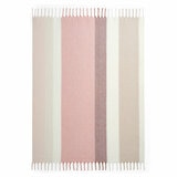Pink  Faux Fur Throw laid out flat with plain background