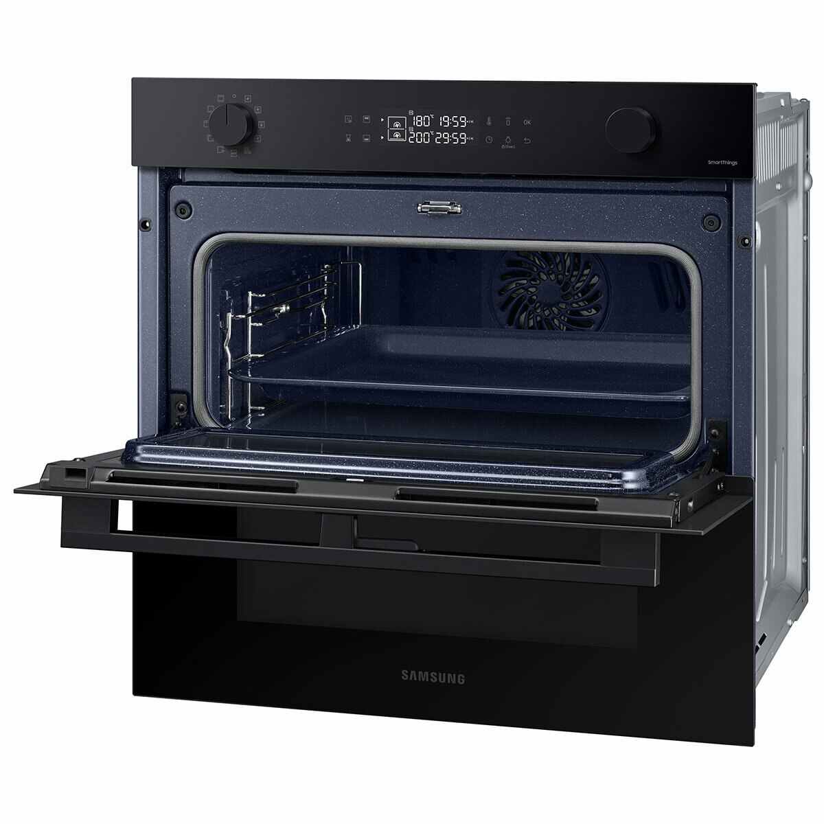 Samsung Series 4 Dual Cook Flex NV7B45305AK/U4 76L Smart Oven, A+ Rated in Clean Black