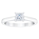 0.70ct Princess Cut Diamond Solitaire Ring, Platinum
