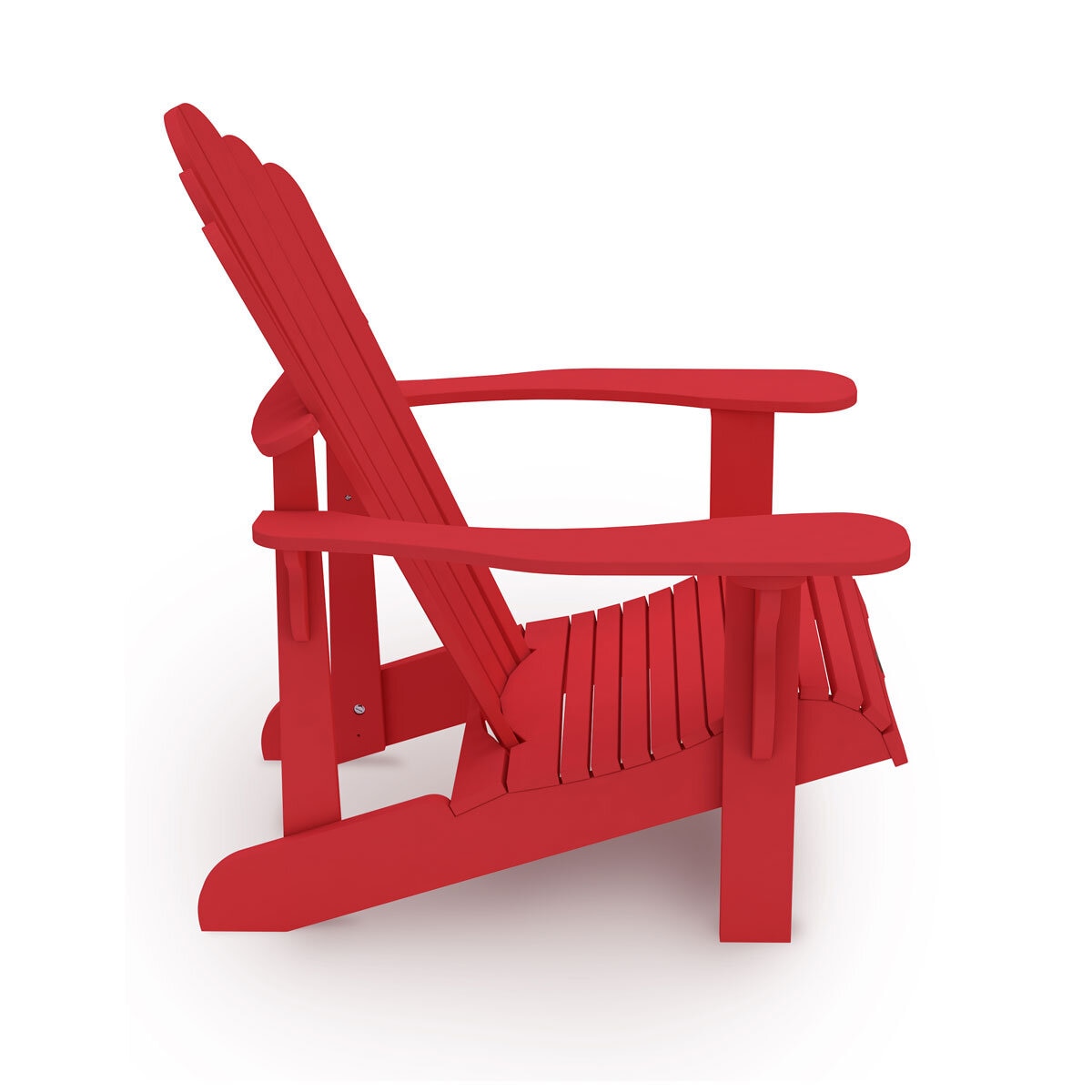 Leisure Line Adirondack Faux Wood Garden Chair in Red