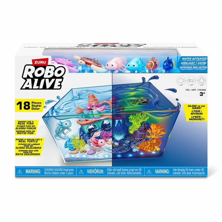 Robo Alive Light Up and Glow In The Dark Aquarium Set (3+ Years)
