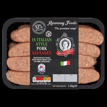 Riverway Foods 18 Italian Sausages, 1.2kg Riverway Foods 18 Italian Sausages, 1.2kg