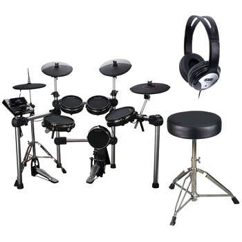 Carlsbro CSD600 9-Piece Electronic Mesh Drum Kit with Headphones, Stool and Sticks