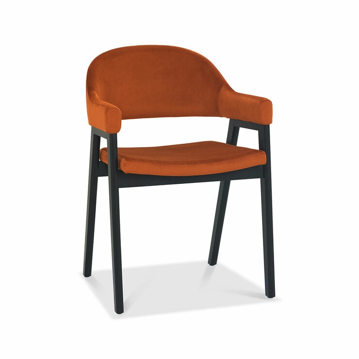 Bentley Designs Camden Peppercorn Rust Velvet Armchair, 2 Pack Bentley Designs Camden Peppercorn Rust Velvet Armchair, 2 Pack