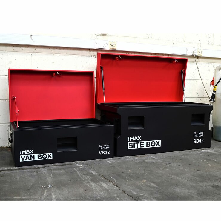 Hilka 32" (81cm) Van / 42" (107cm) Heavy Duty Steel Site Storage Box Bundle