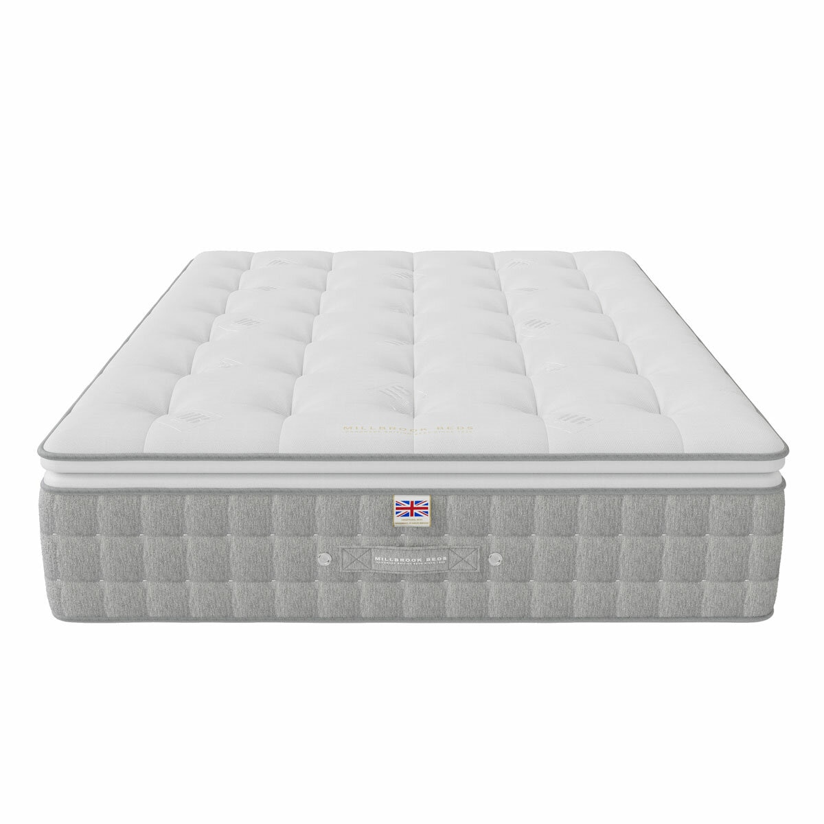 High, front view of mattress