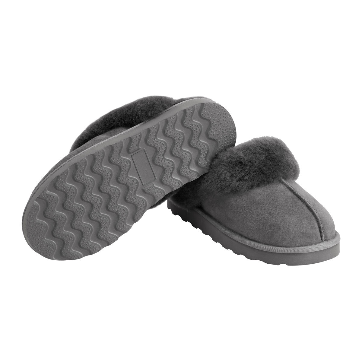 Kirkland Signature Women's Shearling Slippers in Grey