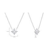 0.50ctw Round Brilliant Diamond Quatrefoil Pendant, 18ct White Gold