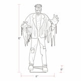 7.5 foot animated monster halloween decoration