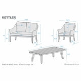Kettler Avora 4 Piece Deep Seating Set Kettler Avora 4 Piece Deep Seating Set