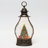 Holiday Scene Lantern In Christmas Tree Scene cut out image