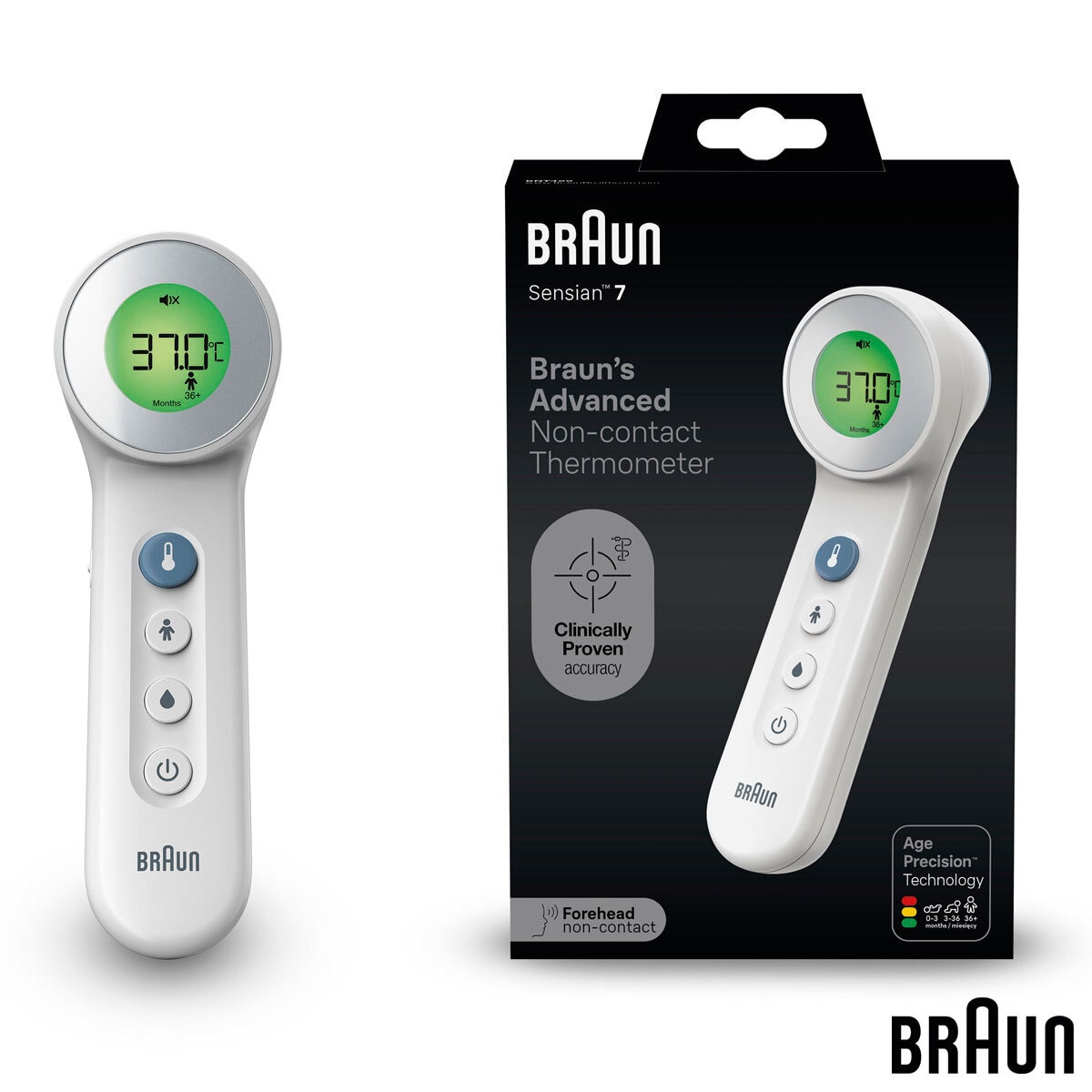 Braun Sensian 7 Forehead Thermometer BNT400 Costco UK