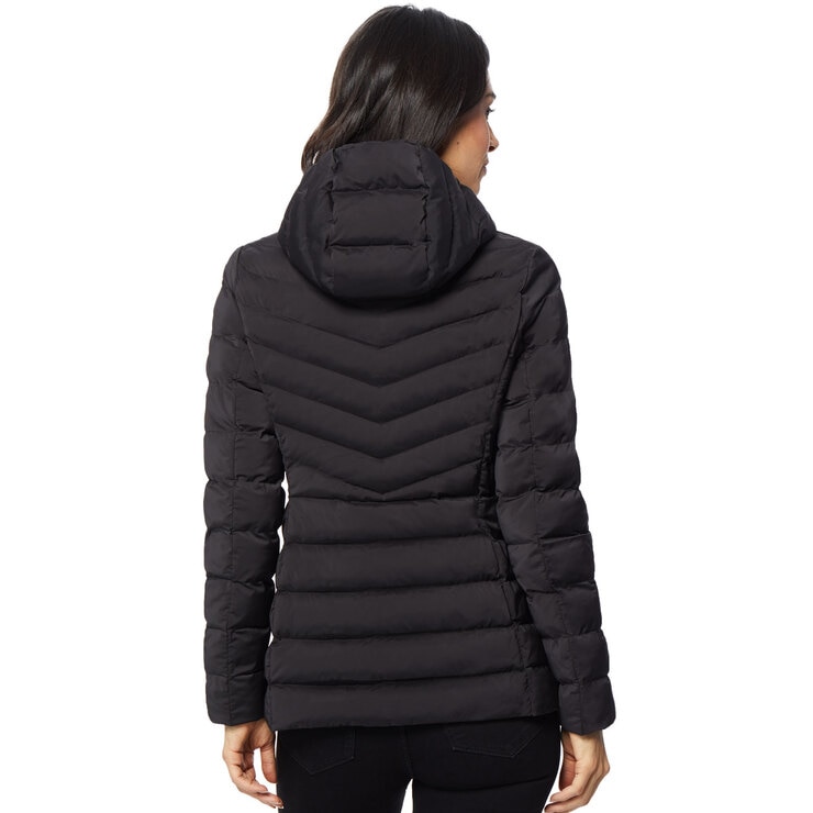 32 Degrees Women's Quilted Jacket with Hood in Black, Medium Costco UK
