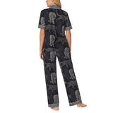 DKNY Notch Collar 3 Piece PJ Set in Black - Extra Large