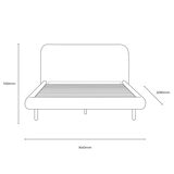 Gallery Rabley Dark Grey Fabric Bed Frame, Double