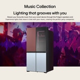 LG MoodUP™ GMV960NNME Multidoor Fridge Freezer with InstaView in Colour Changing LED, E Rated