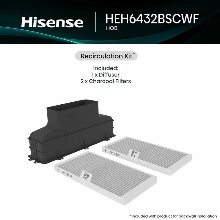 Hisense Hi6 HEH6432BSCWF 60cm Induction Hob in Black, For External / Recirculation Ventilation Hisense Hi6 HEH6432BSCWF 60cm Induction Hob in Black, For External / Recirculation Ventilation