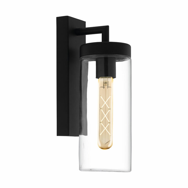 EGLO Bovolone 1-Light Modern Black Exterior Wall Lamp EGLO Bovolone 1-Light Modern Black Exterior Wall Lamp