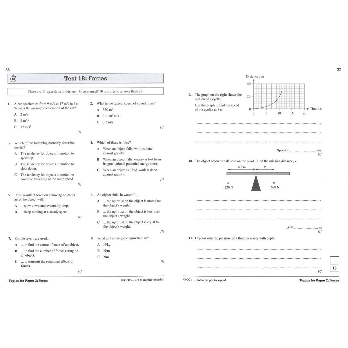 Page Spread CGP GCSE AQA Physics text book
