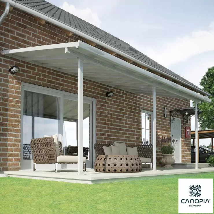 Palram Canopia Feria 3 Veranda Patio Cover in White, 3 x 6.10m Palram Canopia Feria 3 Veranda Patio Cover in White, 3 x 6.10m