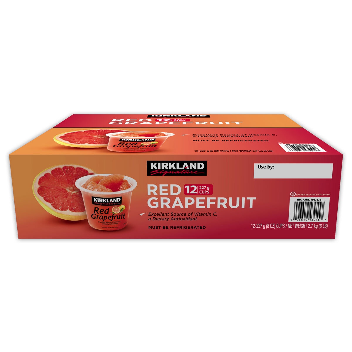 Kirkland Signature Red Grapefruit Cups, 12 x 227g